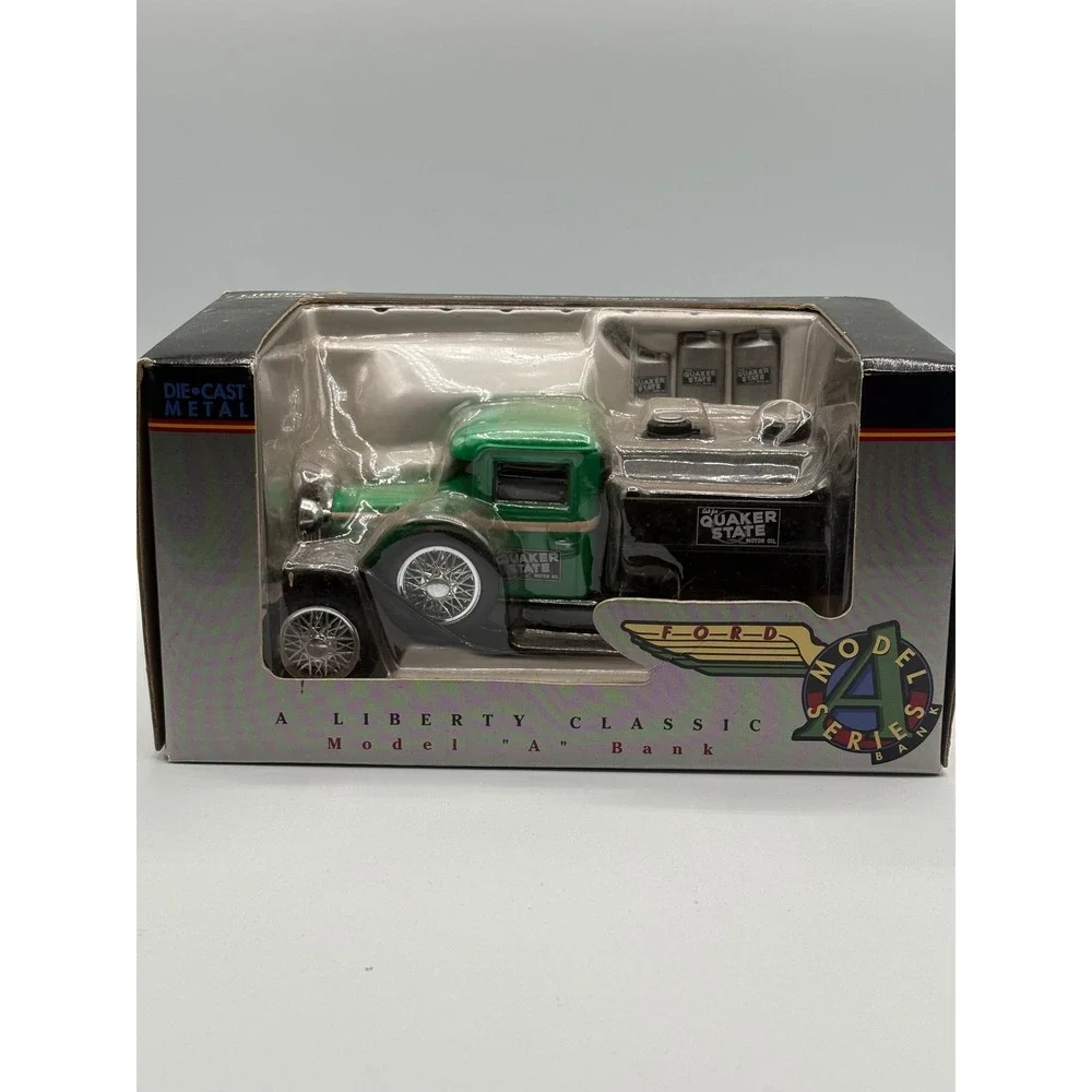 Liberty Classics Ford Model A Bank Quaker State Die-Cast Metal Truck 02062